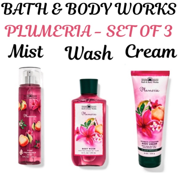 Plumeria Bath & Body Works - Set of 3 Full Size Items - Brand New-Fabulous - Picture 7 of 7